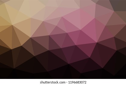 Dark Pink, Yellow vector blurry hexagon pattern. Shining colored illustration in a Brand new style. The completely new template can be used for your brand book.