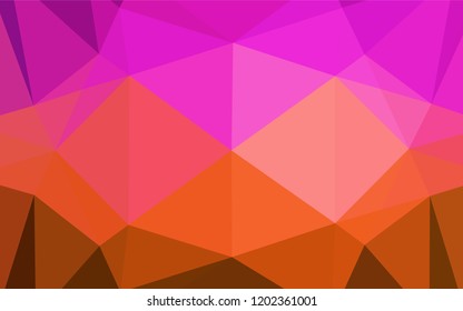Dark Pink, Yellow vector blurry hexagon pattern. Colorful illustration in abstract style with gradient. The completely new template can be used for your brand book.