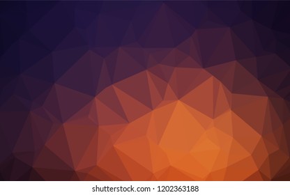 Dark Pink, Yellow vector blurry hexagon pattern. A sample with polygonal shapes. A completely new design for your business.