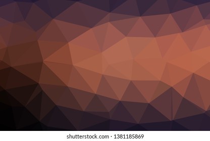 Dark Pink, Yellow vector blurry triangle pattern. Creative illustration in halftone style with gradient. Textured pattern for background.