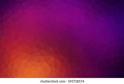 Dark Pink, Yellow vector blurry triangle background design. Geometric background in Origami style with gradient. 