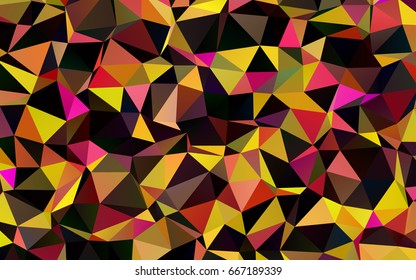 Dark Pink, Yellow vector blurry triangle background. Brand-new colored illustration in blurry style with gradient. A completely new template for your business design.