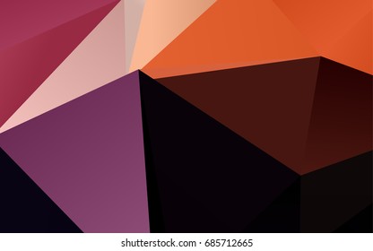 Dark Pink, Yellow vector blurry triangle pattern. Colorful abstract illustration with gradient. A completely new template for your business design.