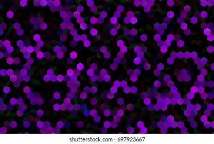 Dark Pink, Yellow vector blurry hexagon background design. Geometric background in Origami style with gradient. 