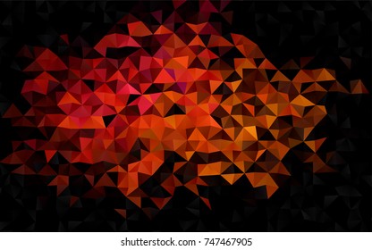 Dark Pink, Yellow vector blurry triangle template. An elegant bright illustration with gradient. Triangular pattern for your business design.
