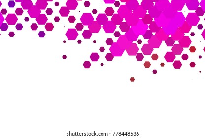 Dark Pink, Yellow vector blurry hexagon background design. Geometric background in Origami style with gradient. 
