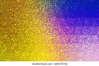 Dark Pink, Yellow vector christmas postcard low polygon background. Illustration consisting of triangles. Abstract triangular polygonal origami or crystal design of New Year celebration.