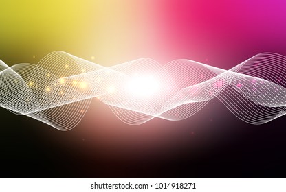 Dark Pink, Yellow vector cover with happy holiday ribbons. Beautiful colored illustration with ribbon in celebration style. The pattern can be used for carnival, festival leaflets.