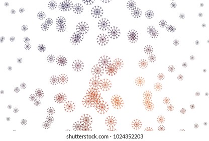 Dark Pink, Yellow vector cover with beautiful snowflakes. Blurred decorative design in xmas style with snow. The pattern can be used for year new  websites.