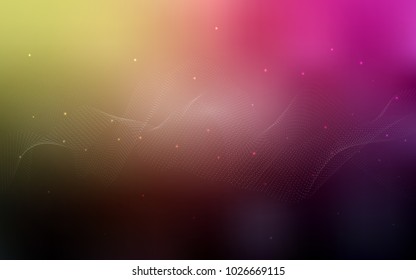Dark Pink, Yellow vector cover with spots. Abstract illustration with colored bubbles in nature style. New design for ad, poster, banner of your website.