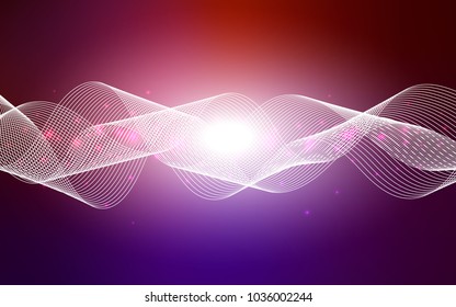 Dark Pink, Yellow vector cover with happy holiday ribbons. Modern geometrical abstract illustration with carnival ribbons. The pattern can be used for carnival, festival leaflets.