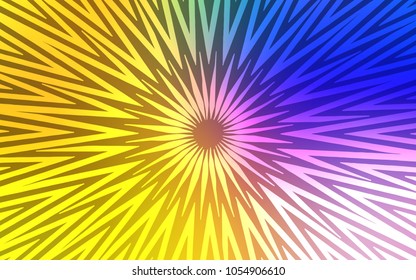 Dark Pink, Yellow vector cover with stright stripes. Glitter abstract illustration with colored sticks. Pattern for your busines websites.