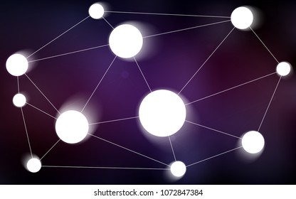 Dark Pink, Yellow vector cover with spots, lines. Abstract illustration with colorful discs and triangles. Pattern can be used for futuristic ad, booklets.