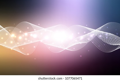 Dark Pink, Yellow vector cover with happy holiday ribbons. Modern geometrical abstract illustration with carnival ribbons. The pattern can be used for carnival, festival leaflets.