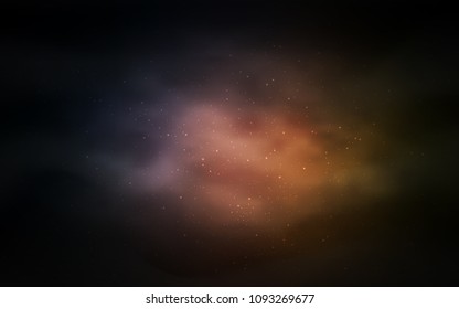 Dark Pink, Yellow vector cover with astronomical stars. Glitter abstract illustration with colorful cosmic stars. Best design for your ad, poster, banner.