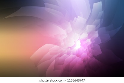 Dark Pink, Yellow vector cover with set of hexagons. Colorful hexagons on white backdrop. Pattern for ads, leaflets.