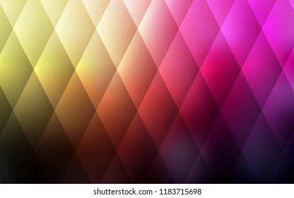 Dark Pink, Yellow vector cover in polygonal style. Illustration with set of colorful rectangles. Pattern can be used for websites.