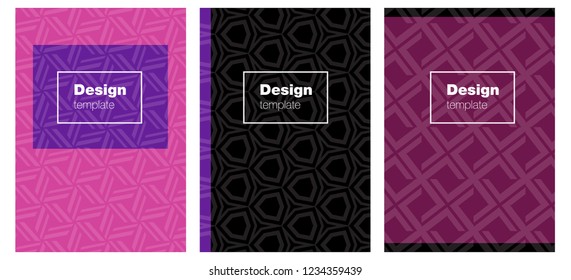 Dark Pink, Yellow vector cover for notebooks. Booklet with textbox on colorful abstract background. Pattern for leaflets, booklets.
