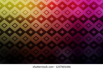 Dark Pink, Yellow vector cover in polygonal style. Modern abstract illustration with colorful rectangles. Pattern can be used for websites.