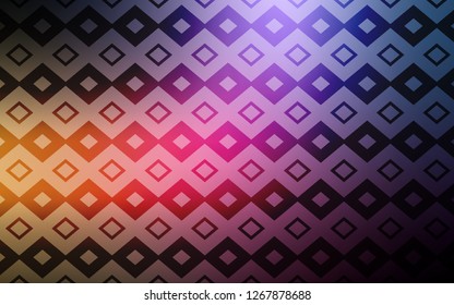 Dark Pink, Yellow vector cover in polygonal style. Decorative design in abstract style with rectangles. Pattern for busines ad, booklets, leaflets
