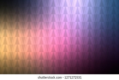 Dark Pink, Yellow vector cover with polygonal style. Abstract gradient illustration with triangles, lines. Template for wallpapers.