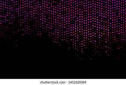 Dark Pink, Yellow vector cover with spots. Blurred bubbles on abstract background with colorful gradient. Design for posters, banners.