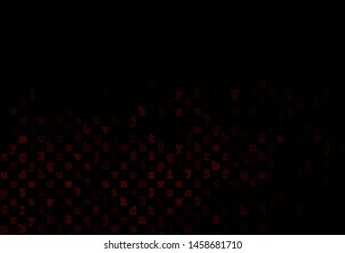 Dark Pink, Yellow vector cover with english symbols. Colored alphabet signs with gradient on white background. The pattern can be used for ad, booklets, leaflets of education.