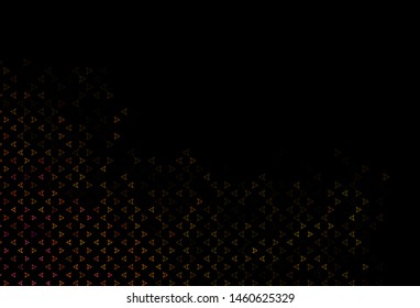 Dark Pink, Yellow vector cover in polygonal style. Beautiful illustration with triangles in nature style. Pattern for commercials.