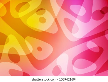 Dark Pink, Yellow vector doodle blurred template. Sketchy hand drawn doodles on blurred background. The template can be used as a background for cell phones.