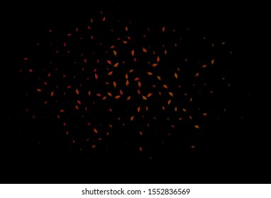 Dark Pink, Yellow vector doodle backdrop. Creative illustration in simple style with leaves. Brand new style for your business design.