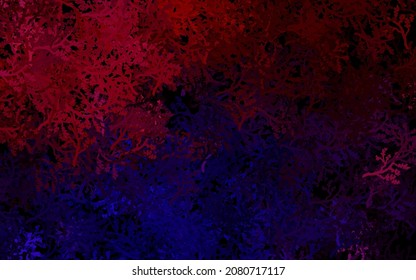 Dark Pink, Yellow vector doodle background with trees, branches. Creative illustration in abstract style with trees. Textured pattern for websites, banners.