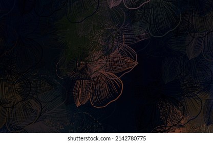 Pink oscuro, textura de doodle vectorial amarillo con flores. Decoración de flores sobre fondo blanco. Patrón colorido para los libros infantiles.