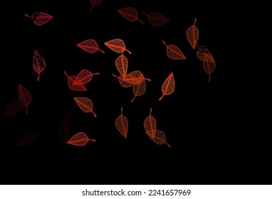 Dunkelrosa, gelbe Vektorgrafik-Doodle-Hintergrund. Moderne geometrische abstrakte Illustration mit Blättern. Die Vorlage für den Hintergrund von Mobiltelefonen.