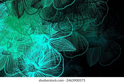 Dark Pink, Yellow vector doodle background with flowers. Sketchy doodle flowers on white background. New template for your brand book.