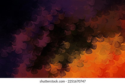 Planta elegante vector amarillo oscuro rosa con árboles, ramas. Decoración de flores sobre fondo blanco. Patrón colorido para los libros infantiles.