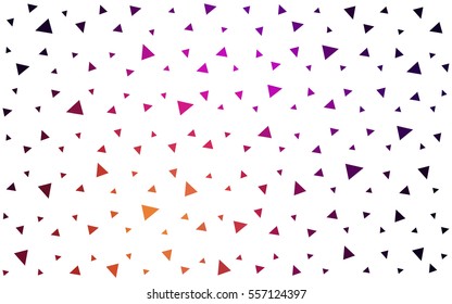 Dark Pink Yellow vector geometric simple minimalistic background, which consist of triangles on white background. Triangular pattern with gradient for your business design. 