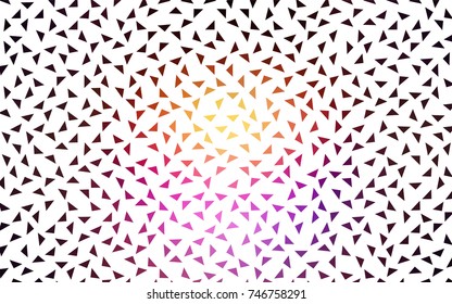 Dark Pink, Yellow vector geometric simple minimalistic background, which consist of triangles on white background. Triangular pattern with gradient for your business design. 