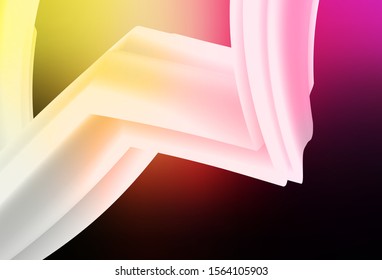 Dark Pink, Yellow vector glossy abstract backdrop. Modern abstract illustration with gradient. Elegant background for a brand book.