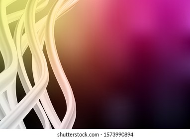 Dark Pink, Yellow vector glossy abstract layout. Colorful abstract illustration with gradient. The best blurred design for your business.