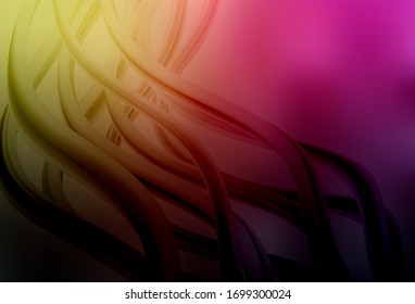 Dark Pink, Yellow vector glossy abstract layout. A completely new colored illustration in blur style. Background for designs.