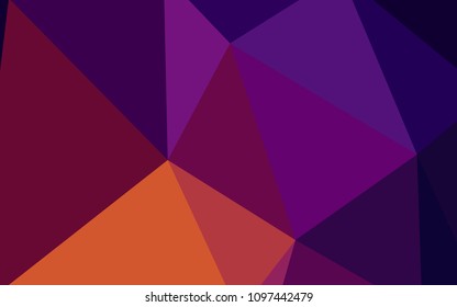 Dark Pink, Yellow vector gradient triangles texture. Geometric illustration in Origami style with gradient.  Template for cell phone's backgrounds.