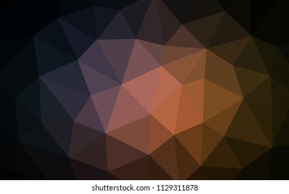 Dark Pink, Yellow vector gradient triangles texture. Shining colorful illustration with triangles. A completely new design for your leaflet.