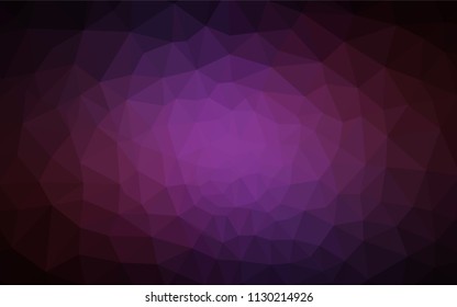 Dark Pink, Yellow vector gradient triangles template. Creative illustration in halftone style with triangles. Brand new design for your business.