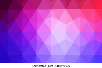 Dark Pink, Yellow vector gradient triangles pattern. Elegant bright polygonal illustration with gradient. Completely new template for your banner.