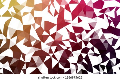 Dark Pink, Yellow vector gradient triangles pattern. A completely new color illustration in a polygonal style. Brand new design for your business.