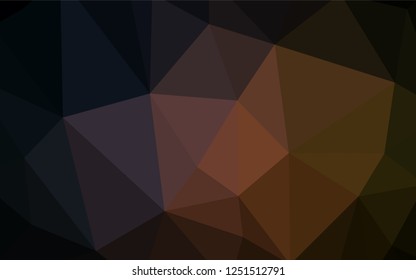 Dark Pink, Yellow vector gradient triangles texture. Elegant bright polygonal illustration with gradient. Best triangular design for your business.
