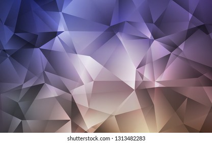 Dark Pink, Yellow vector gradient triangles texture. Creative geometric illustration in Origami style with gradient. Brand new style for your business design.