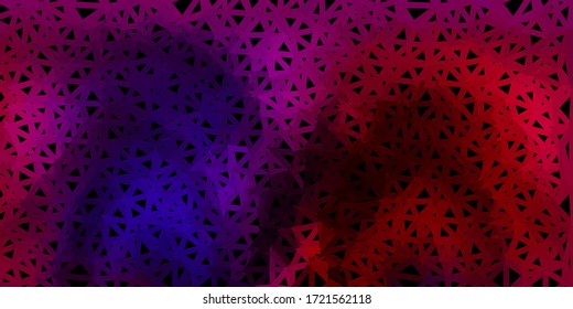 Diseño de polígono de gradiente vectorial amarillo y rosa oscuro. Ilustración en cristal roto con triángulos. La mejor opción para tu diseño.