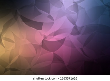 Dark Pink, Yellow vector gradient triangles texture. Glitter abstract illustration with an elegant triangles. A new texture for your web site.