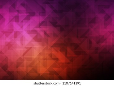 Dark Pink, Yellow vector hexagon mosaic texture. A vague abstract illustration with gradient. The best triangular design for your business.